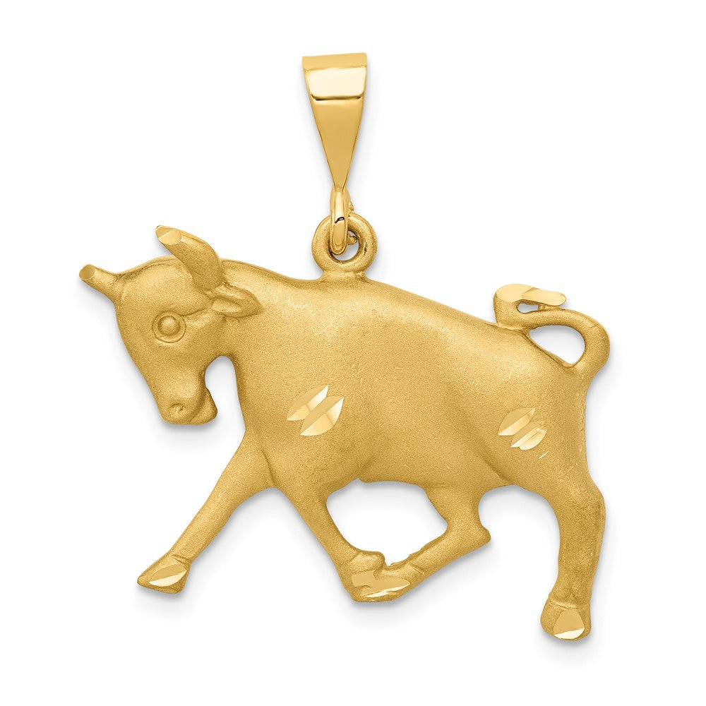 Gold Diamond-cut Zodiac Pendant