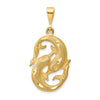 Gold Diamond-cut Zodiac Pendant