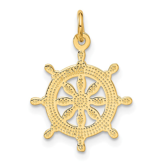 10k Ships Wheel Charm