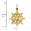 Gold Polished Ship Wheel Pendants
