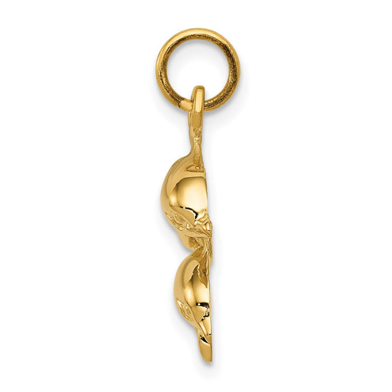 Gold Polished Dolphin Pendants