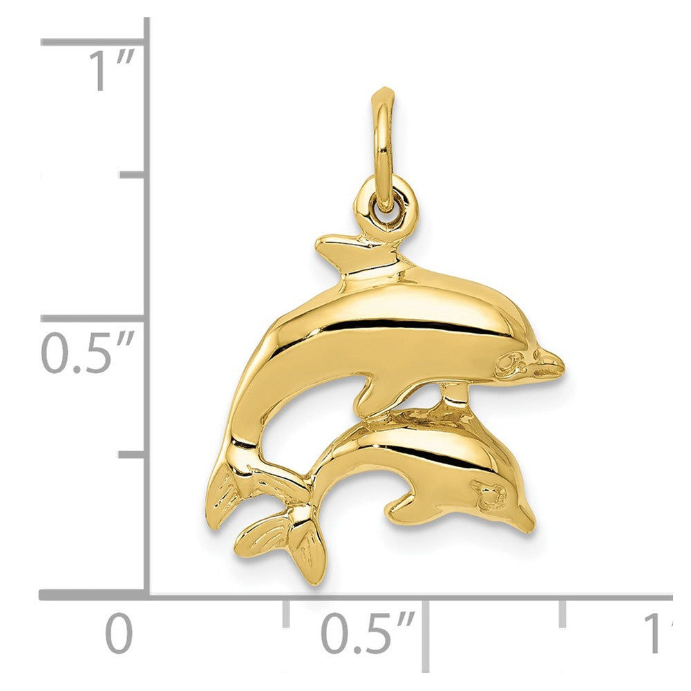 Gold Polished Dolphin Pendants