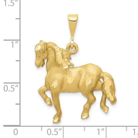 Gold Polished Horse Pendants