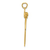 Gold Diamond-cut Heart Charm Holder