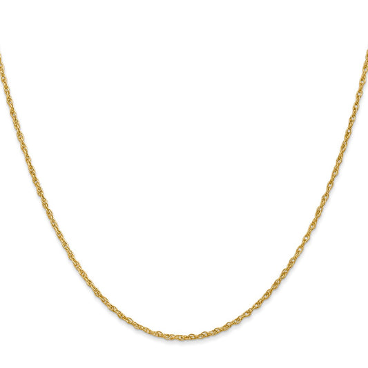18K 18 inch 1.3mm Baby Rope with Lobster Clasp Chain