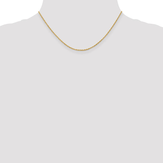 18K 16 inch 1.3mm Baby Rope with Lobster Clasp Chain