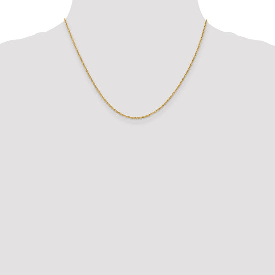 18K 18 inch 1.3mm Baby Rope with Lobster Clasp Chain