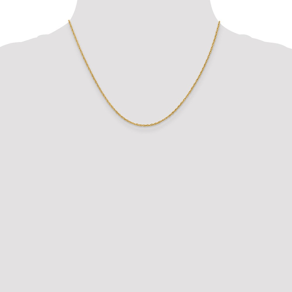 18K 18 inch 1.3mm Baby Rope with Lobster Clasp Chain