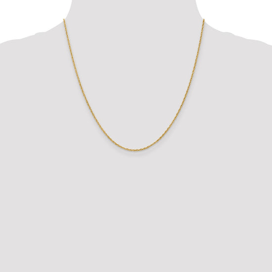 18K 20 inch 1.3mm Baby Rope with Lobster Clasp Chain