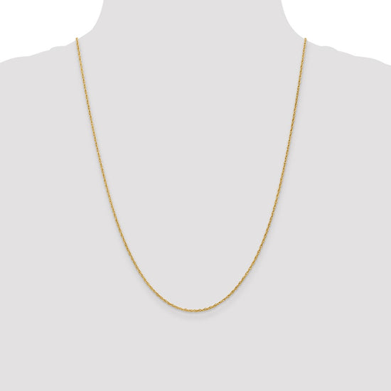 18K 24 inch 1.3mm Baby Rope with Lobster Clasp Chain