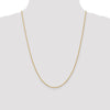 18K 24 inch 1.3mm Baby Rope with Lobster Clasp Chain