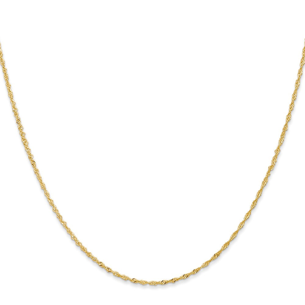 18K 18 inch 1.1mm Singapore with Spring Ring Clasp Chain