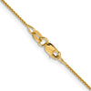 18K 16 inch 1mm Diamond-cut Spiga with Spring Ring Clasp Chain