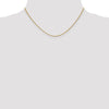 18K 16 inch 1mm Diamond-cut Spiga with Spring Ring Clasp Chain