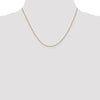 18K 18 inch 1mm Diamond-cut Spiga with Spring Ring Clasp Chain