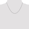 18K White Gold 18 inch 1mm Diamond-cut Spiga with Spring Ring Clasp Chain