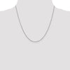 18K White Gold 20 inch 1mm Diamond-cut Spiga with Spring Ring Clasp Chain