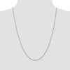 18K White Gold 24 inch 1mm Diamond-cut Spiga with Spring Ring Clasp Chain