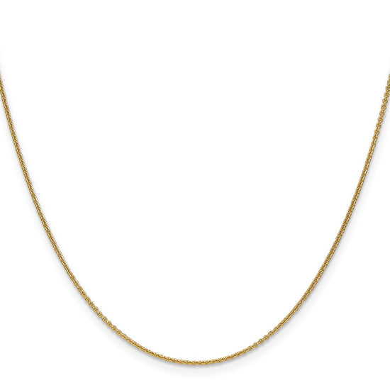18K 20 inch 1.15mm Diamond-cut Cable with Fancy Lobster Clasp Chain