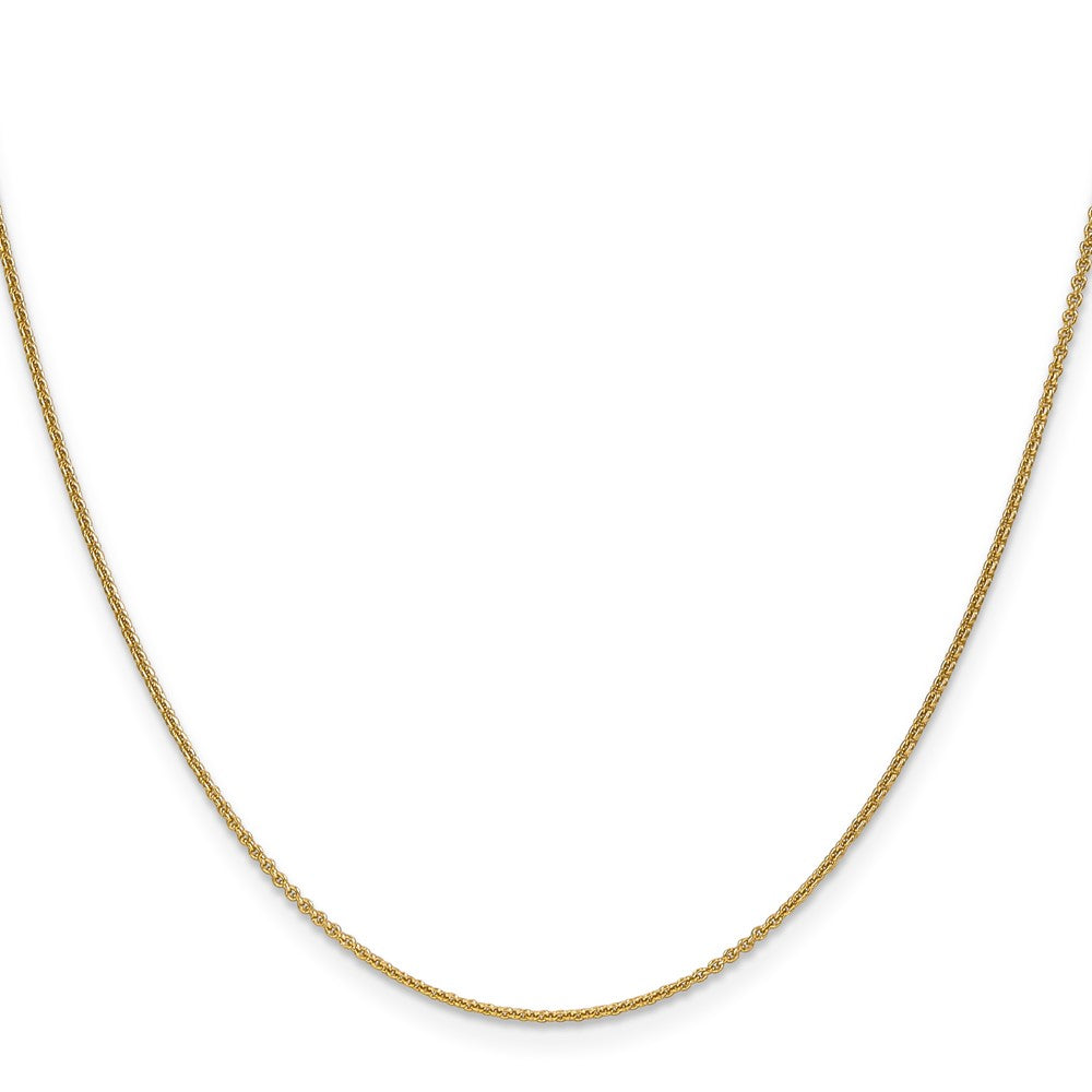 18K 20 inch 1.15mm Diamond-cut Cable with Fancy Lobster Clasp Chain