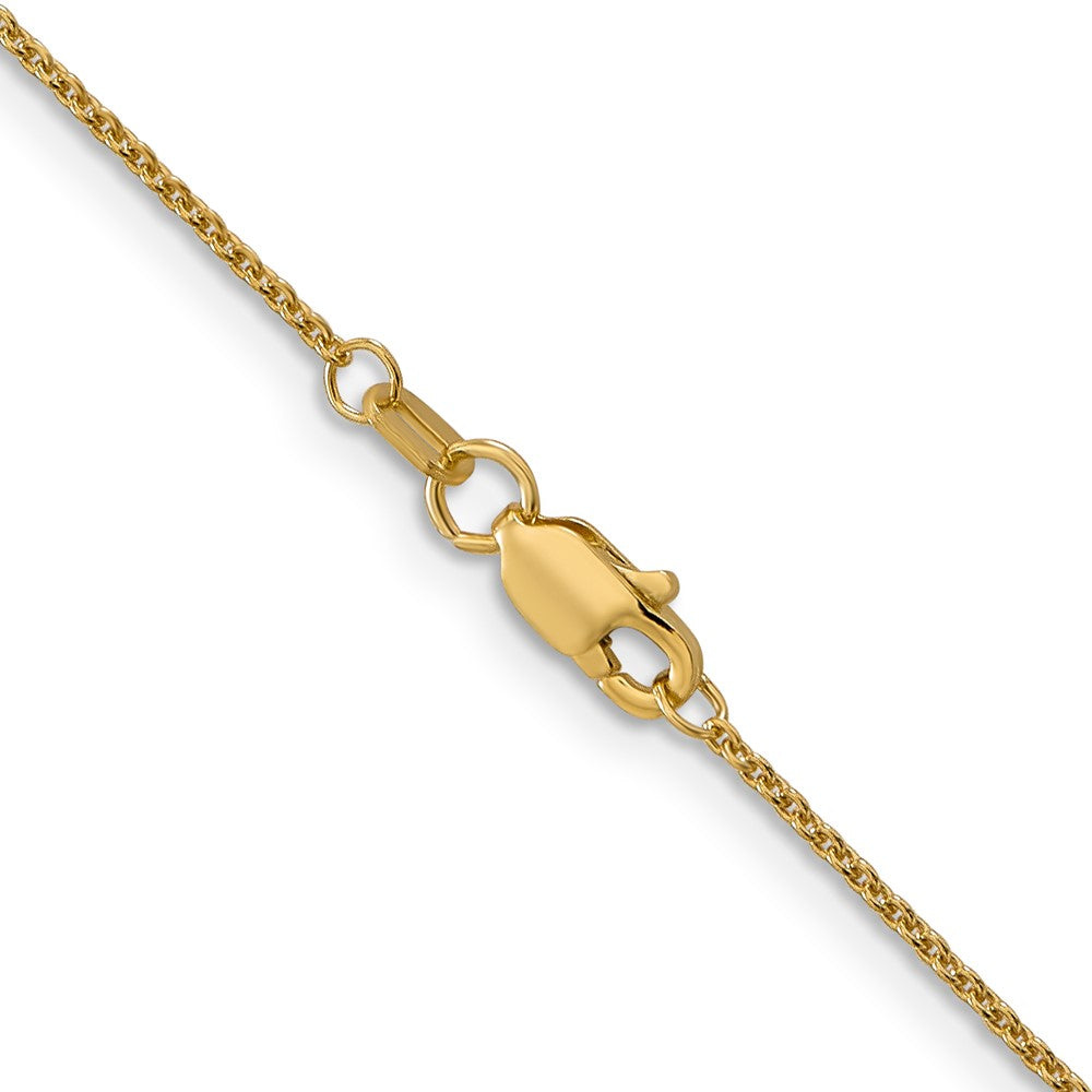 18K 20 inch 1.15mm Diamond-cut Cable with Fancy Lobster Clasp Chain
