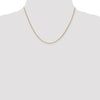 18K 16 inch 1.15mm Diamond-cut Cable with Fancy Lobster Clasp Chain
