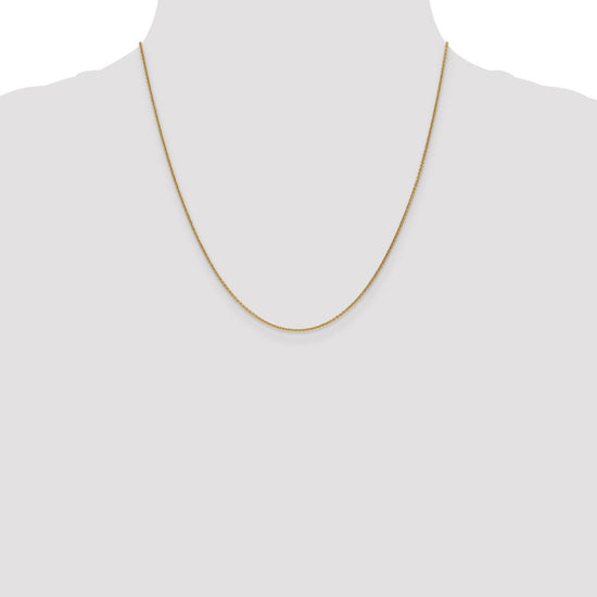 18K 18 inch 1.15mm Diamond-cut Cable with Fancy Lobster Clasp Chain
