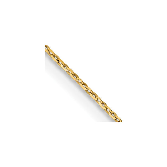 18K 20 inch 1.15mm Diamond-cut Cable with Fancy Lobster Clasp Chain