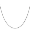 18K White Gold 16 inch 1.5mm Diamond-cut Cable with Fancy Lobster Clasp Chain