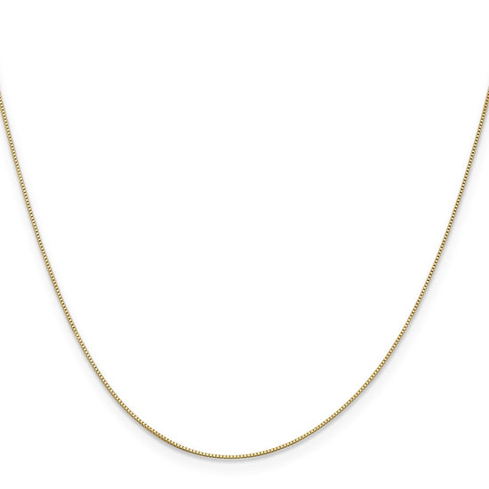 18K 16 inch .5mm Box with Spring Ring Clasp Chain