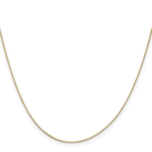 18K 16 inch .5mm Box with Spring Ring Clasp Chain