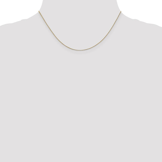 18K 16 inch .5mm Box with Spring Ring Clasp Chain