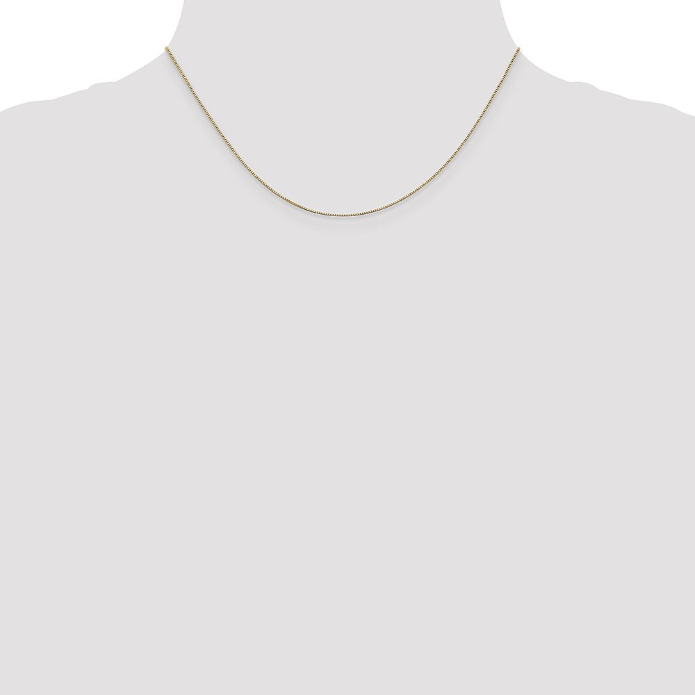18K 16 inch .5mm Box with Spring Ring Clasp Chain