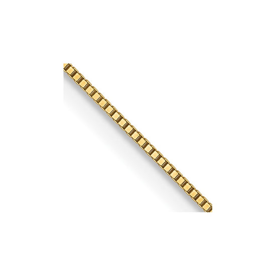 18K 16 inch .5mm Box with Spring Ring Clasp Chain
