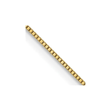 18K 16 inch .5mm Box with Spring Ring Clasp Chain