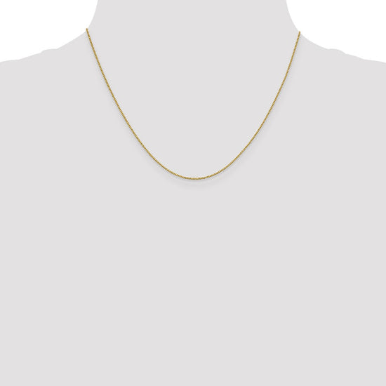 18K 18 inch .7mm Box with Lobster Clasp Chain