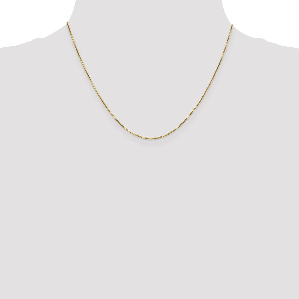 18K 18 inch .7mm Box with Lobster Clasp Chain