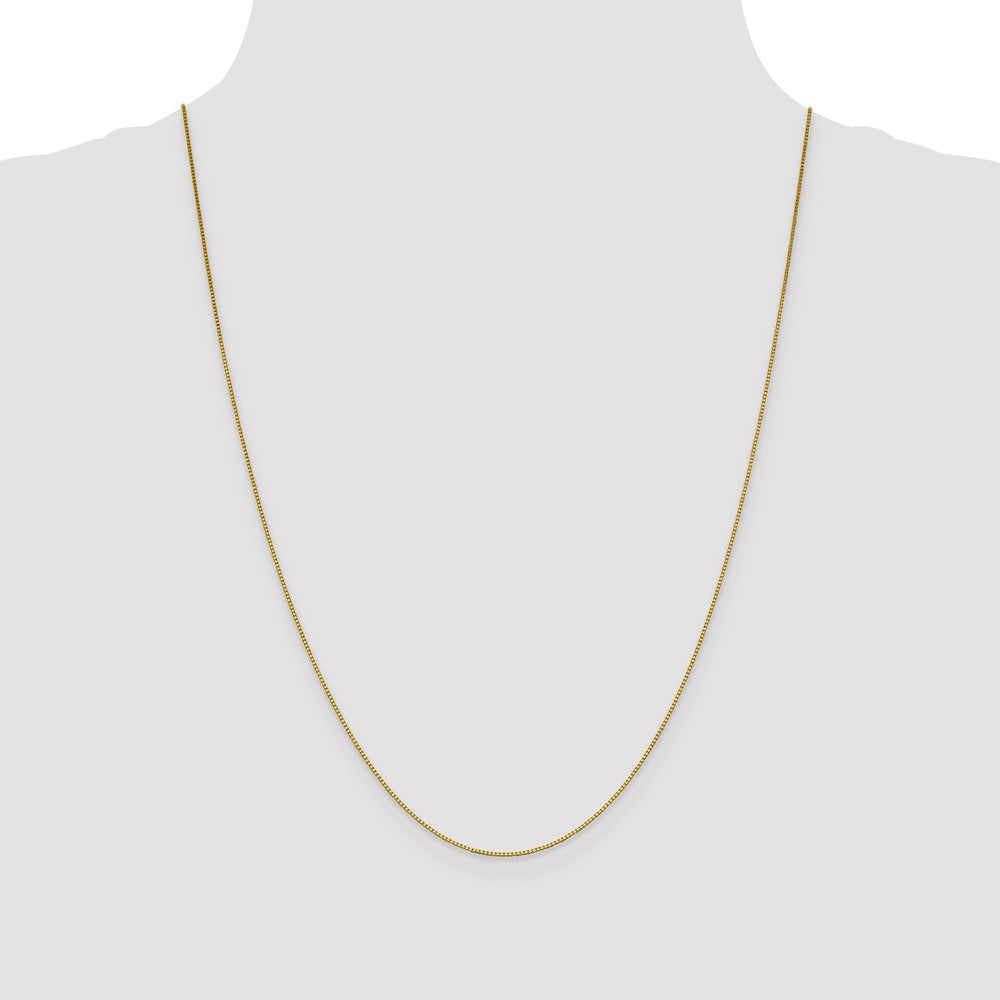 18K 24 inch .7mm Box with Lobster Clasp Chain