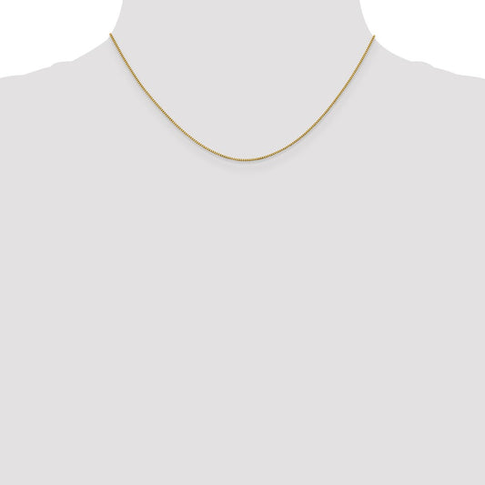 18K 16 inch .9mm Box with Lobster Clasp Chain