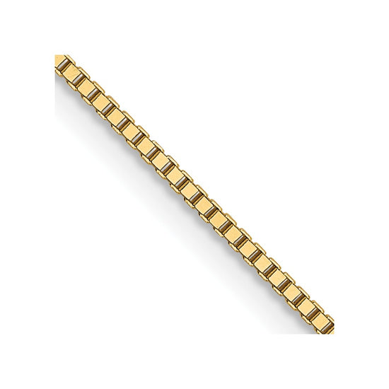 18K 16 inch .9mm Box with Lobster Clasp Chain