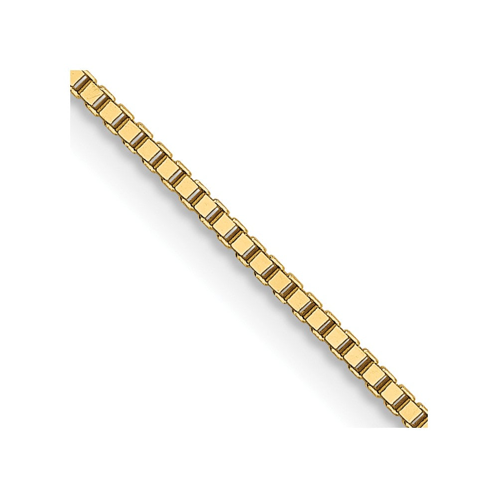 18K 16 inch .9mm Box with Lobster Clasp Chain