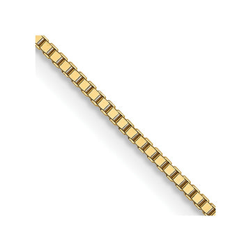 18K 16 inch .9mm Box with Lobster Clasp Chain