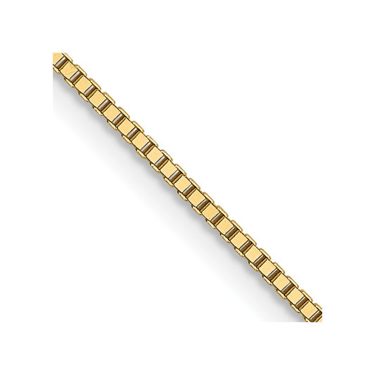 18K 16 inch .9mm Box with Lobster Clasp Chain