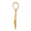 18K Polished and Satin Solid Saint Jude Thaddeus Medal Round Pendant