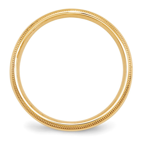 10k Yellow Gold 5mm Double Milgrain Comfort Fit Wedding Band Size 11.5