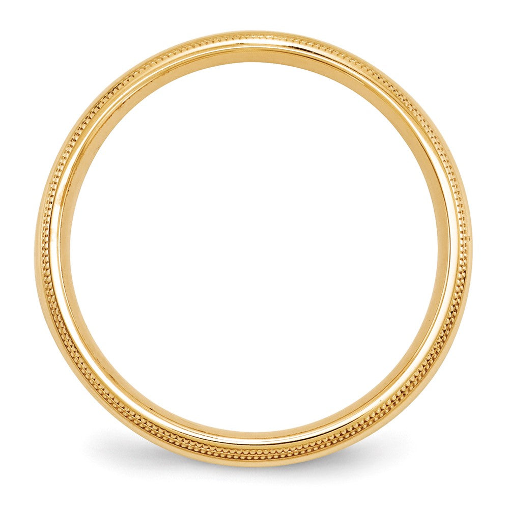 10k Yellow Gold 5mm Double Milgrain Comfort Fit Wedding Band Size 14