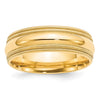 10k Yellow Gold 7mm Double Milgrain Comfort Fit Wedding Band Size 11