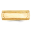 10k Yellow Gold 8mm Double Milgrain Comfort Fit Wedding Band Size 10.5