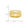 10k Yellow Gold 8mm Double Milgrain Comfort Fit Wedding Band Size 10.5