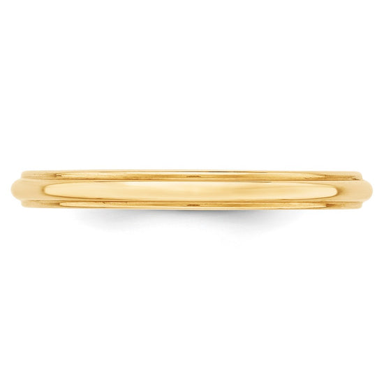 Half Round with Edge Band — 2.5 mm